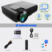 Load image into Gallery viewer, POWERFUL Q5 Mini Projector 2600 Lumens 800*600dpi