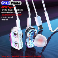 Load image into Gallery viewer, Dual Driver Earphones Type C Headphones Bass Earphone