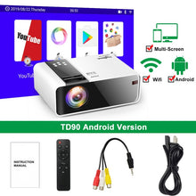 Load image into Gallery viewer, ThundeaL HD Mini Projector TD90 Native 1280 x 720P