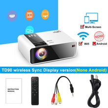 Load image into Gallery viewer, ThundeaL HD Mini Projector TD90 Native 1280 x 720P