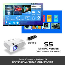 Load image into Gallery viewer, ALSTON S5 HD led projector 3800 Lumens Support
