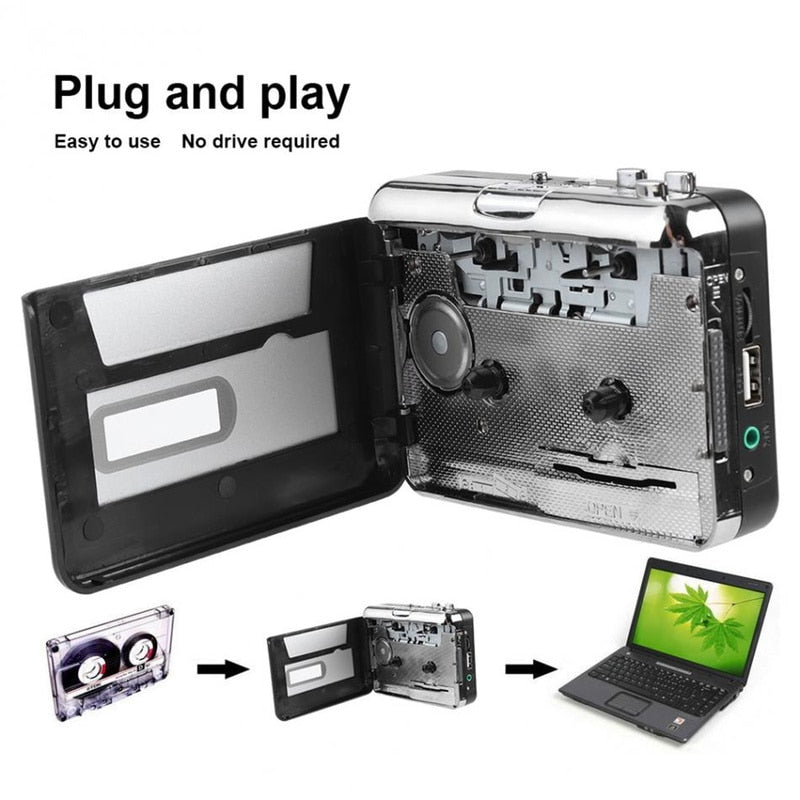 USB Cassette Player Capture Cassette Tape Walkman