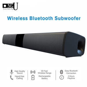 20W Wireless Bluetooth Soundbar Stereo Speakers Home