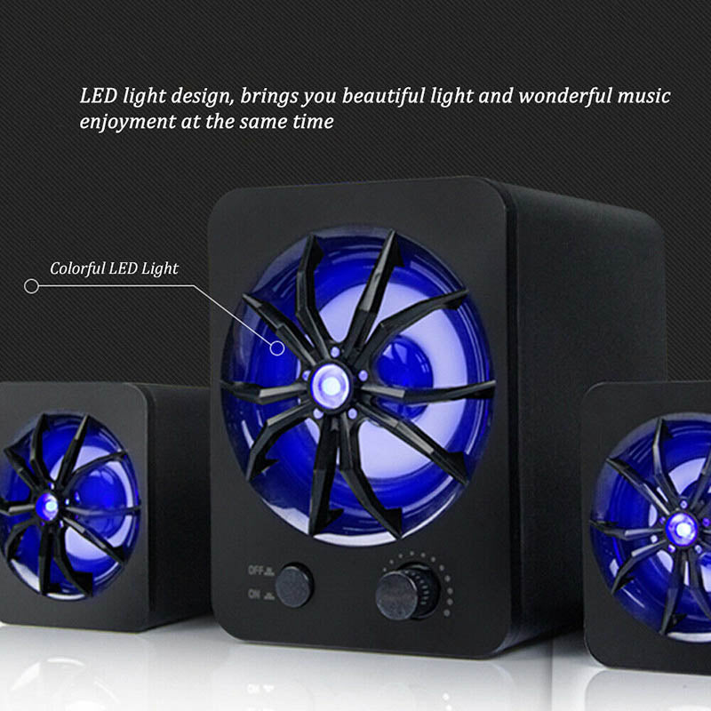 Wired Speaker LED LED Colorful Bass Stereo Player