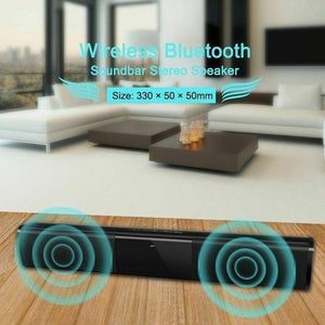 20W Wireless Bluetooth Soundbar Stereo Speakers Hifi Home