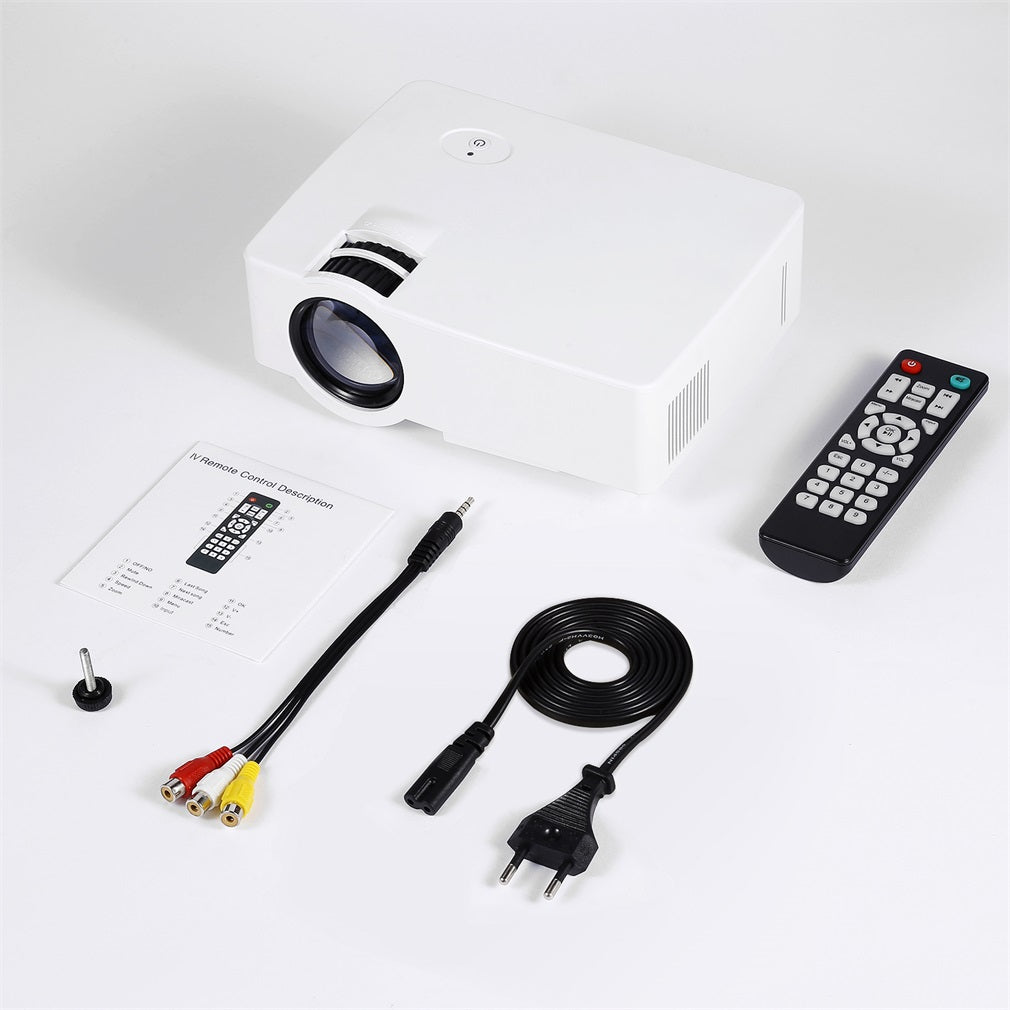 E08S Mini Portable Projector 200 Lumen 800 x 480 Full HD