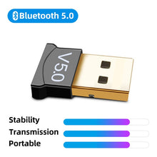 Load image into Gallery viewer, USB Bluetooth Adapters BT 5.0 USB Wireless Computer
