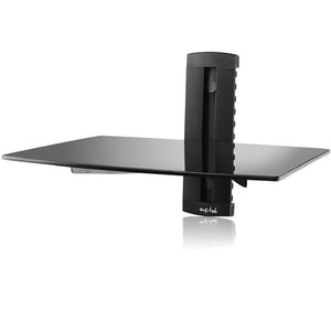 Single Floating Shelf with Strengthened Tempered Glass for DVD