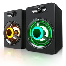 Load image into Gallery viewer, USB Wired Mini Computer Speakers LED Bass Stereo
