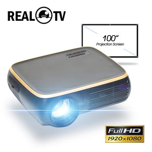 Real TV M8S Full HD 1080P Projector 4K 7000 Lumens