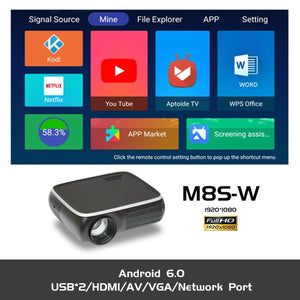 Real TV M8S Full HD 1080P Projector 4K 7000 Lumens