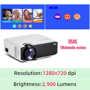 AUN 2020 Newest Mini LED Projector D50/s|1280x720