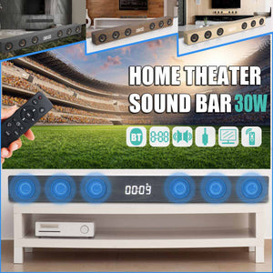 240V 30W Wireless bluetooth Soundbar Stereo Speaker