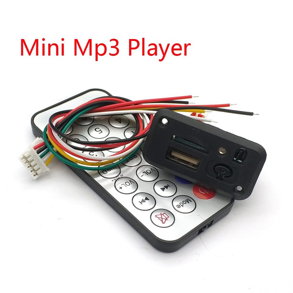 Car 5V/12V Mini MP3 Decoder Board USB TF U-Disk