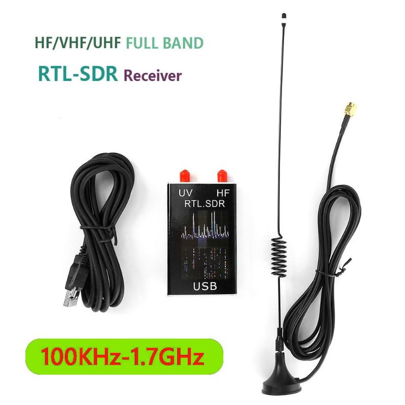 100KHz-1.7GHz Full Band U/V HF RTL-SDR USB Tuner Radio Receiver