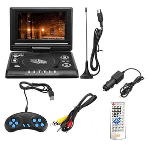 7.8 Inch TV Home Car DVD Player Portable HD